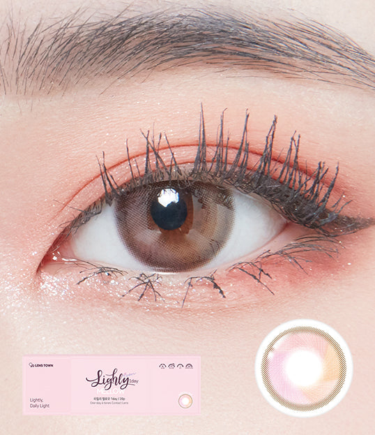Lighly Mellow 1Day Pink Colored Contacts