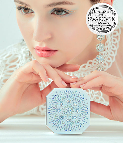 Rose Swan Swarovski Lens Case Colored Contacts