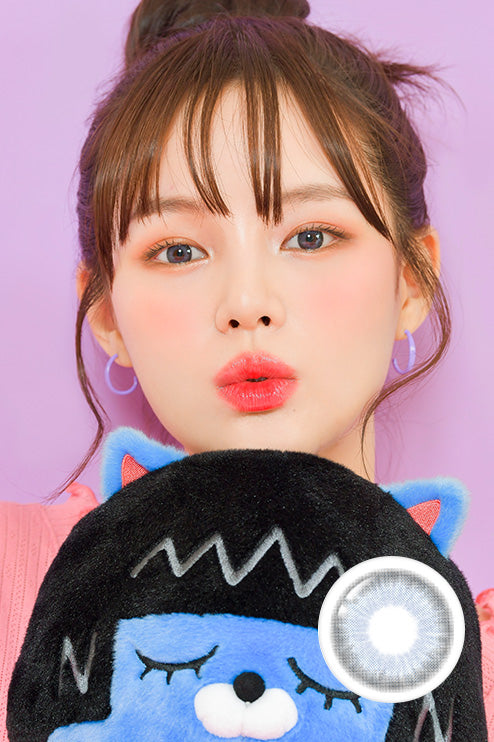 Kakao Friends Neo Gray (2pcs / Monthly) Colored Contacts
