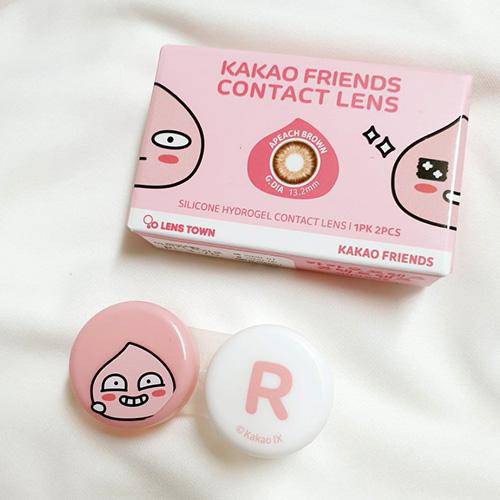 Kakao Friends Apeach Brown (2pcs / Monthly) Colored Contacts