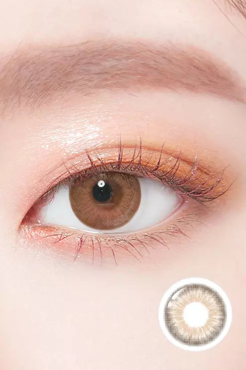 Kakao Friends Apeach Brown (2pcs / Monthly) Colored Contacts
