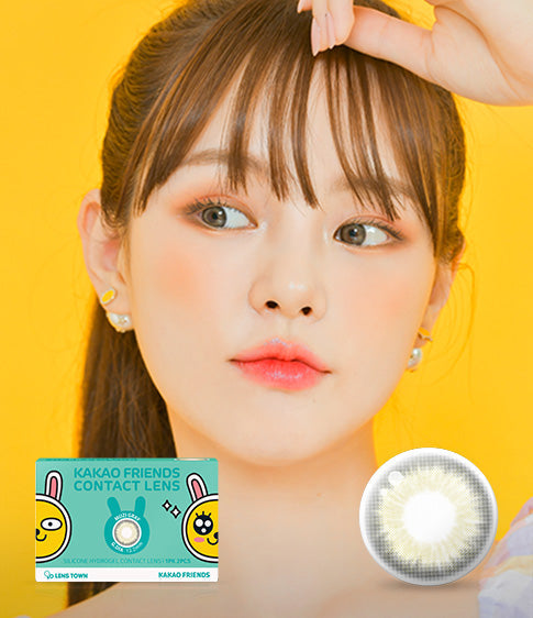 Kakao Friends Muzi Gray (2pcs / Monthly) Colored Contacts