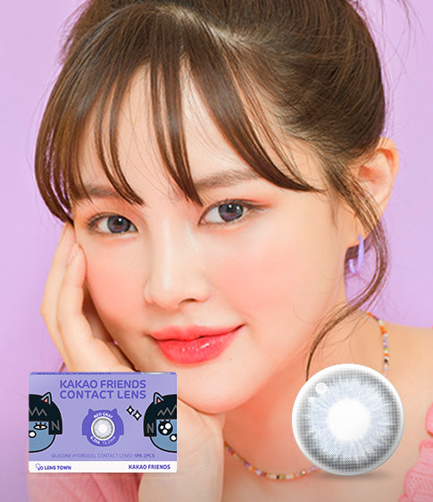 Kakao Friends Neo Gray (2pcs / Monthly) Colored Contacts