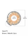Aqua fit Brown (2pcs / Monthly) Colored Contacts