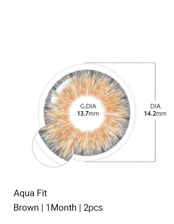 Aqua fit Brown (2pcs / Monthly) Colored Contacts