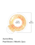 Aurora Bling Pearl Brown - LENSTOWNUS