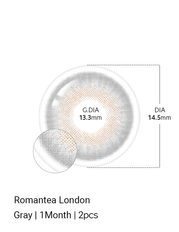 (1month) Romantea London Gray - LENSTOWNUS