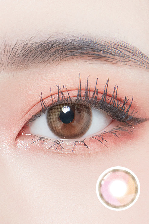 Lighly Mellow 1Day Pink Colored Contacts