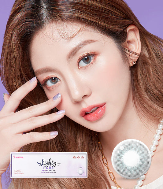 Lighly Pure Gray Colored Contacts
