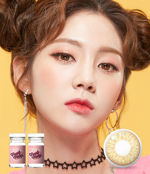 Peach Pinky Brown Colored Contacts