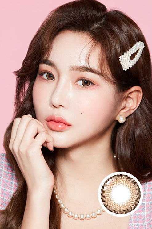 Romantea Tokyo Grande Peach Brown Colored Contacts