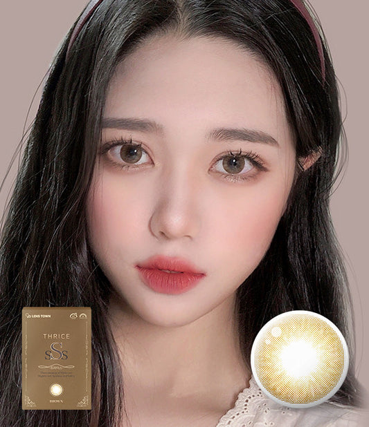 Thrice-S Brown (2pcs / Monthly) Colored Contacts