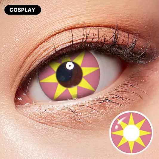 Pink Star Colored Contacts