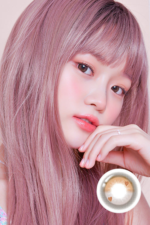  Hotto Hazel Choco (2pcs / Monthly) Colored Contacts