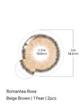 Romantea Rose Beige Brown - LENSTOWNUS