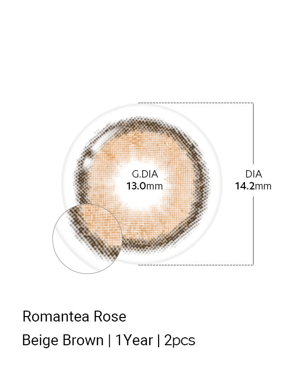 Romantea Rose Beige Brown - LENSTOWNUS