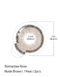 Romantea Rose Nude Brown - LENSTOWNUS