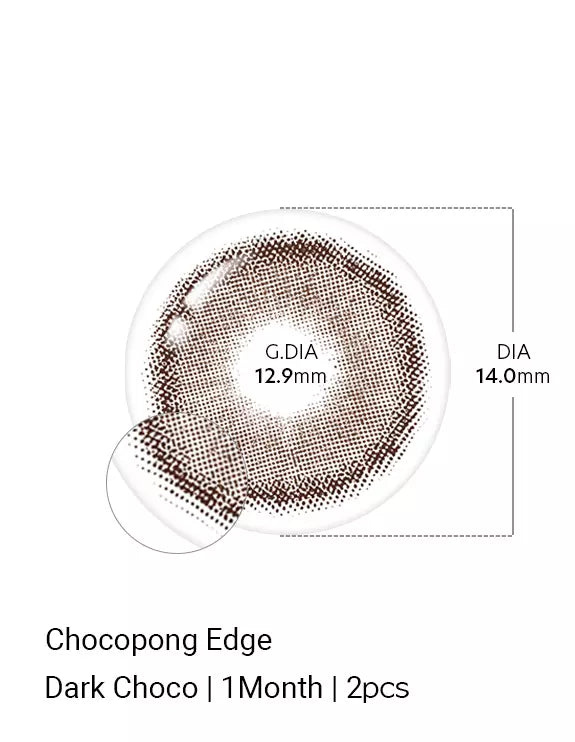 Chocopong Edge Dark Choco Colored Contacts