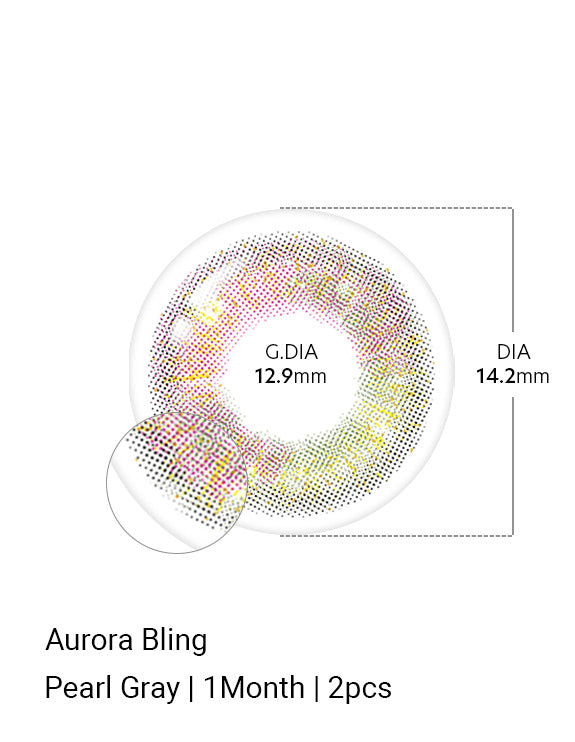 Aurora Bling Pearl Gray - LENSTOWNUS