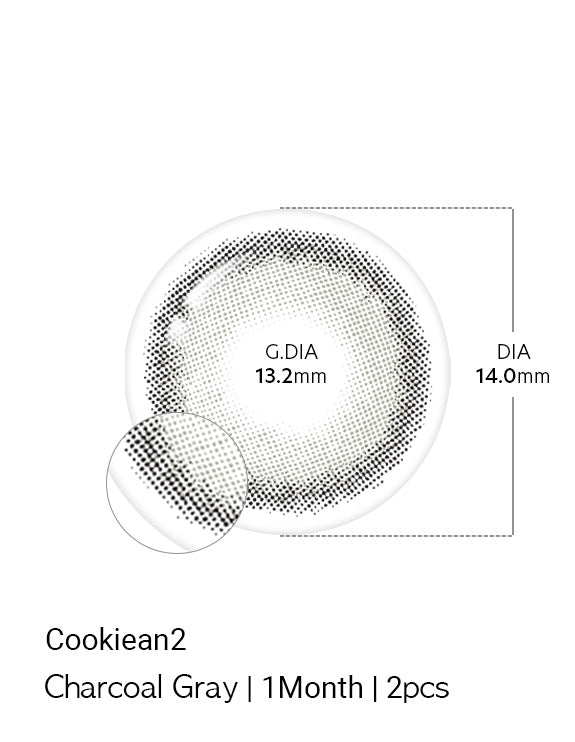 Cookiean2 Charcoal Gray - LENSTOWNUS